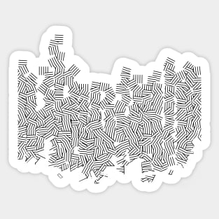 Black White geometric pattern geo Sticker